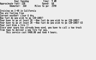 Trucker atari screenshot